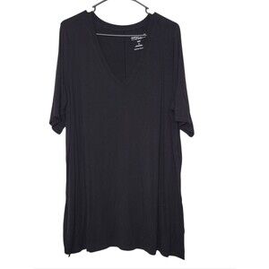 Torrid Size 2X Knit Short Sleeve V-Neck Side Slit Tee Shirt